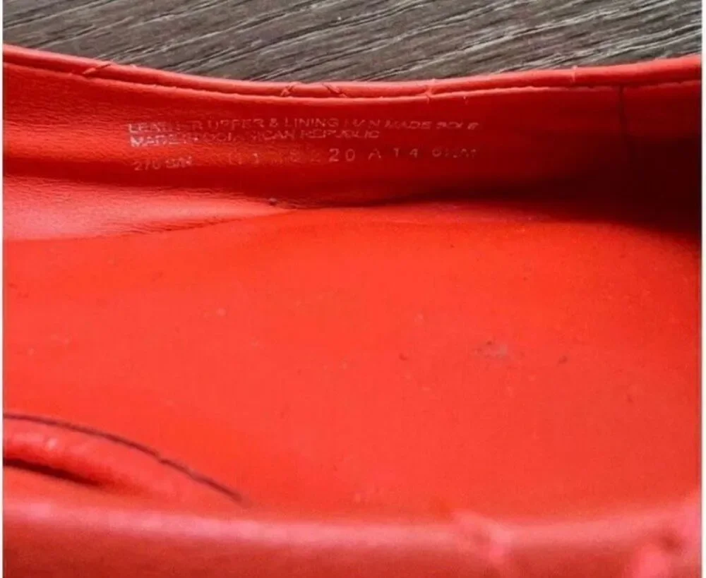 Tory Burch Minnie Quilted Leather Ballet Flats Vibrant Orange Fall Preppy Sz 6.5